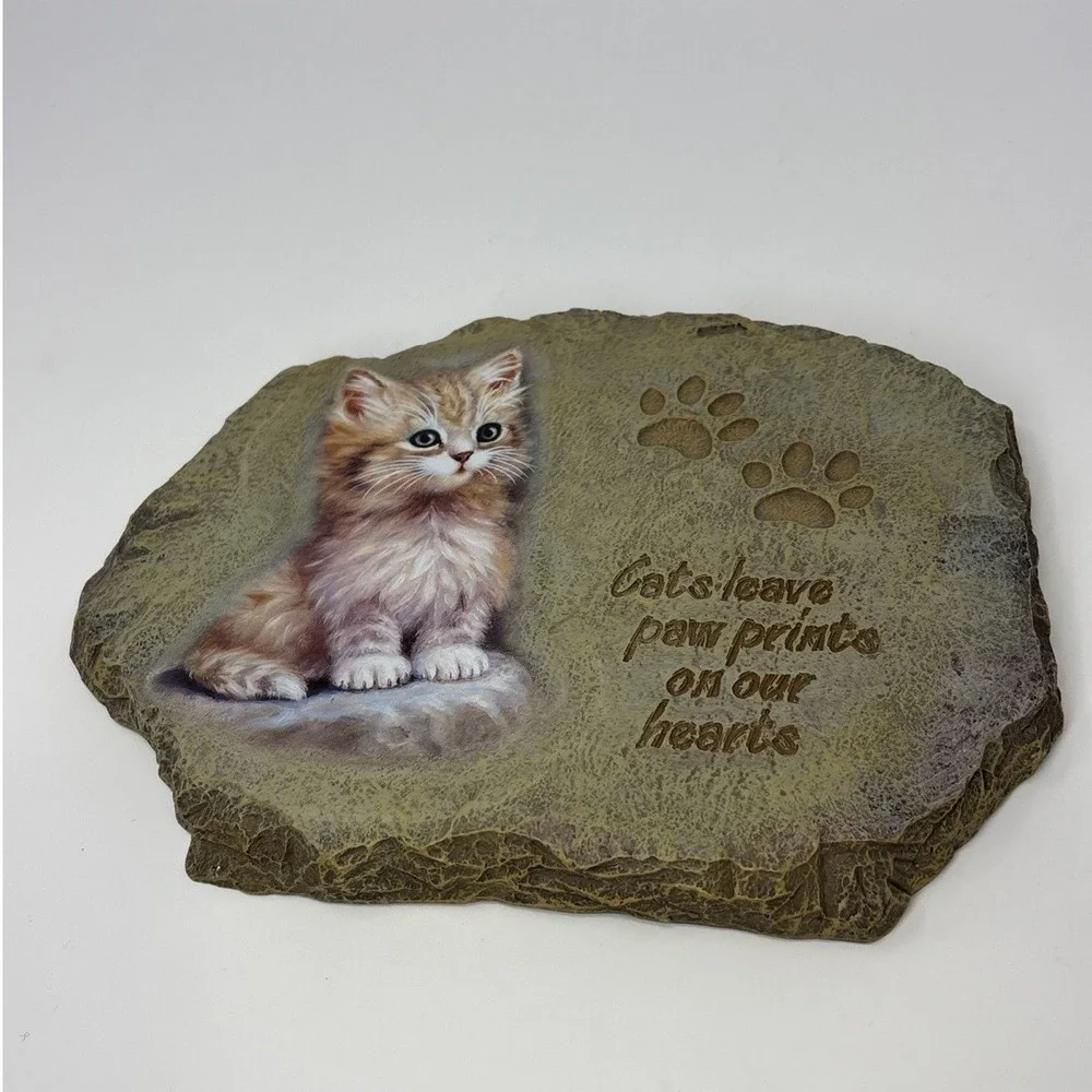 Bradford Exchange Paw Prints On Our‎ Hearts Cats Plaque 2003 Limited Edition